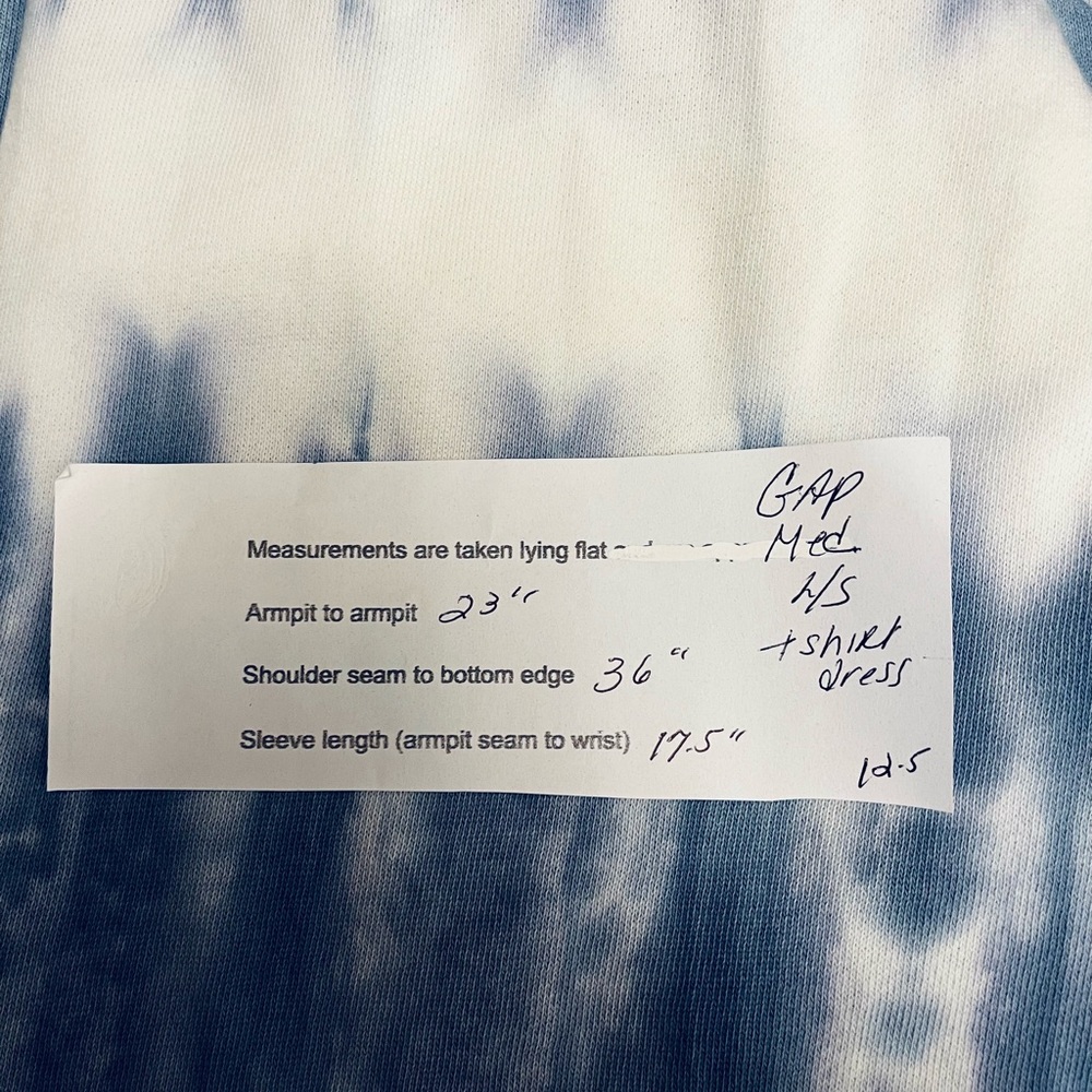 Gap size medium, long sleeve tie-dyed heavyweight T-shirt dress - Picture 6 of 6